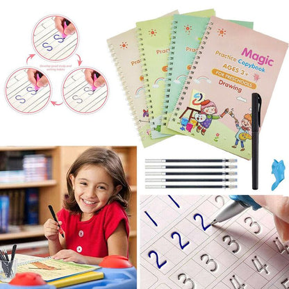 SANK MAGIC PRACTICE COPYBOOKS FOR KIDS – ALPHABET, NUMBERS, DRAWING & MATH – AGES 3+