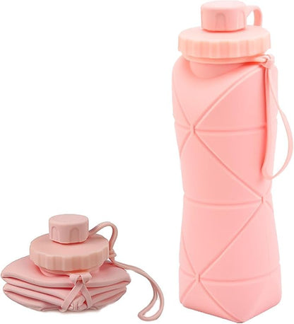 Silicone Folding Water Bottle for Travel, Gym, Hiking & Office