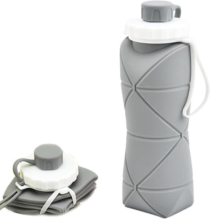 Silicone Folding Water Bottle for Travel, Gym, Hiking & Office