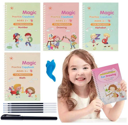 SANK MAGIC PRACTICE COPYBOOKS FOR KIDS – ALPHABET, NUMBERS, DRAWING & MATH – AGES 3+