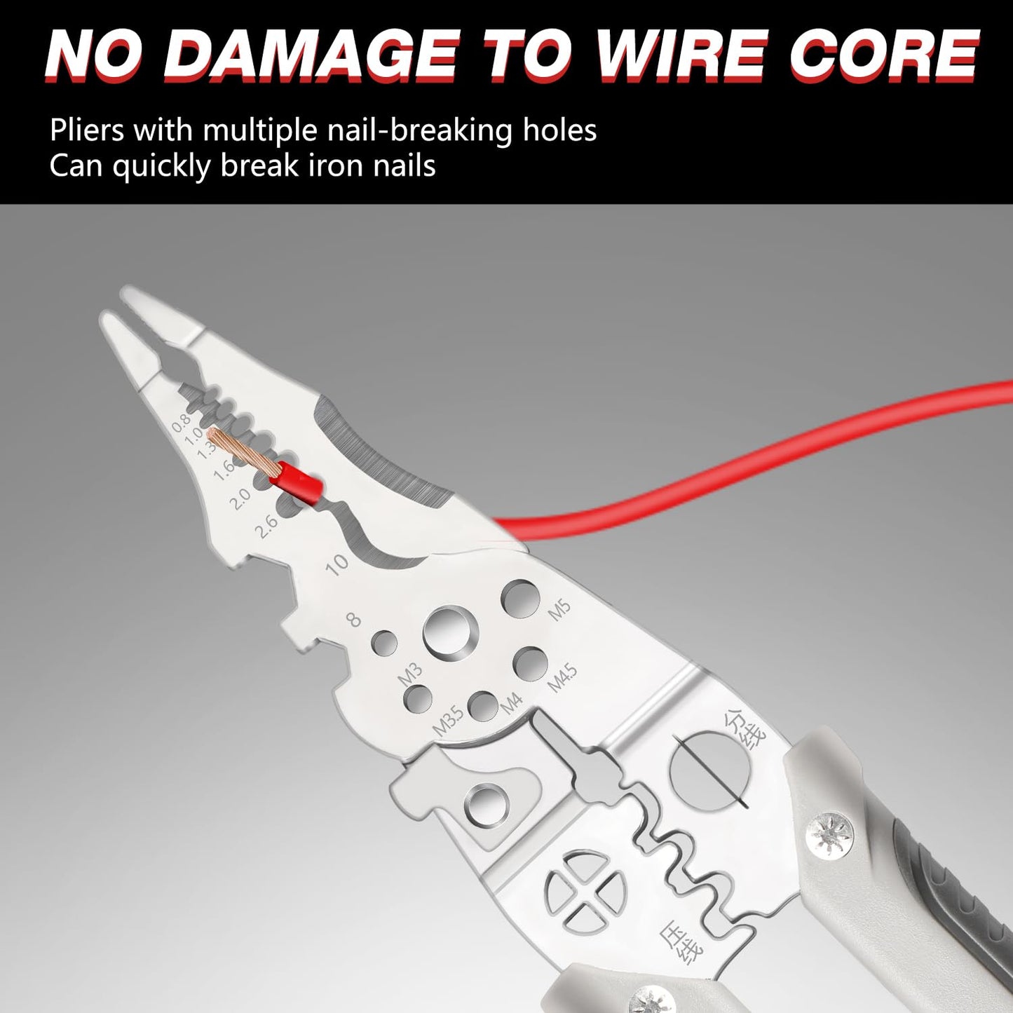 Multifunctional 8-in-1 Nail Breaker Pliers & Multi-Tool